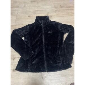 Columbia Bugaboo II Womens Fuzzy‎ Fleece Full Zip Jacket Coat Black - Medium